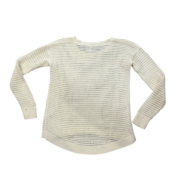 EUC XXS Madewell crochet sweater off white summer spring oversized perfection - Picture 3 of 7